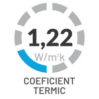 Usa tavan DEPOSTEP STANDARD WS coeficient de izolare termica: 1.22W/m2k